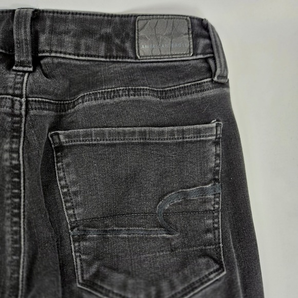 American Eagle Super Hi-Rise Jeggings‎ 360 Stretch Black Wash Jeans Size 8 - Picture 13 of 14